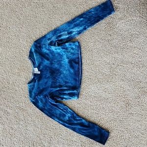 Girls H&M blue tie dyed long sleeve tshirt